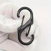 Black 8-Shaped S-Double Metal Keychain Zinc Alloy Carabiner
