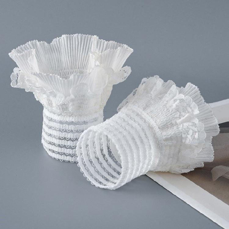 Ruffled False Sleeves for Girls Detachable Ruffled Cuffs Shirt Decorative Cuffs