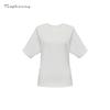 Raphenny Women's Knitted Slim Fit Short Sleeve T-shirt