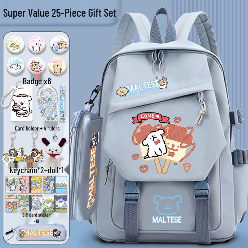 Lively Puppy Girls' Versatile School Backpack - Lightweight, Spacious & Perfect for Travel