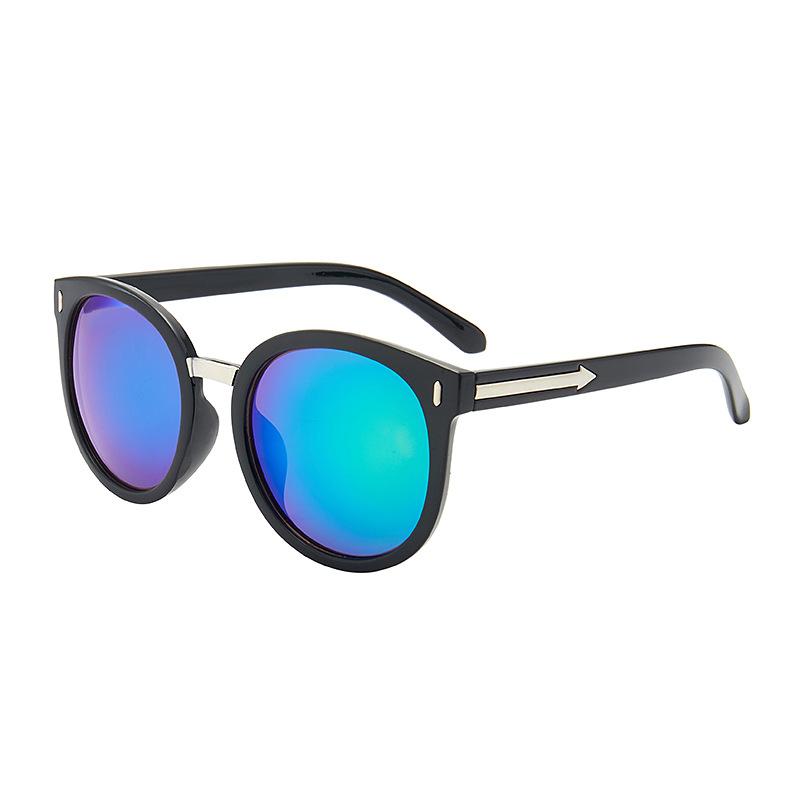 Classic Small Frame Round Sunglasses Women/Men Brand Designer Alloy Mirror Sun Glasses Vintage arrow sunglasses