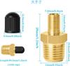 YUENTOEN Filled Tire Air Valve 4 Pcs Car Brass Air Compressor Tank Fill Valve,