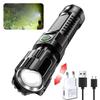 High-power Led Flashlight USB Rechargeable Torch Zoomable Light with Built-in Battery Camping Hiking Lantern Emergency Lamp