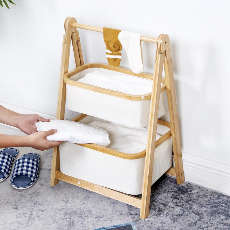 Multi-layer Folding Storage Rack for Bedroom, Living Room, and Bathroom