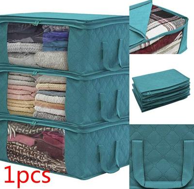 Folding Storage Box Quilt Storage Bag Wardrobe Clothing Storage Box Dust Bag Zipper Color Randomly Sent