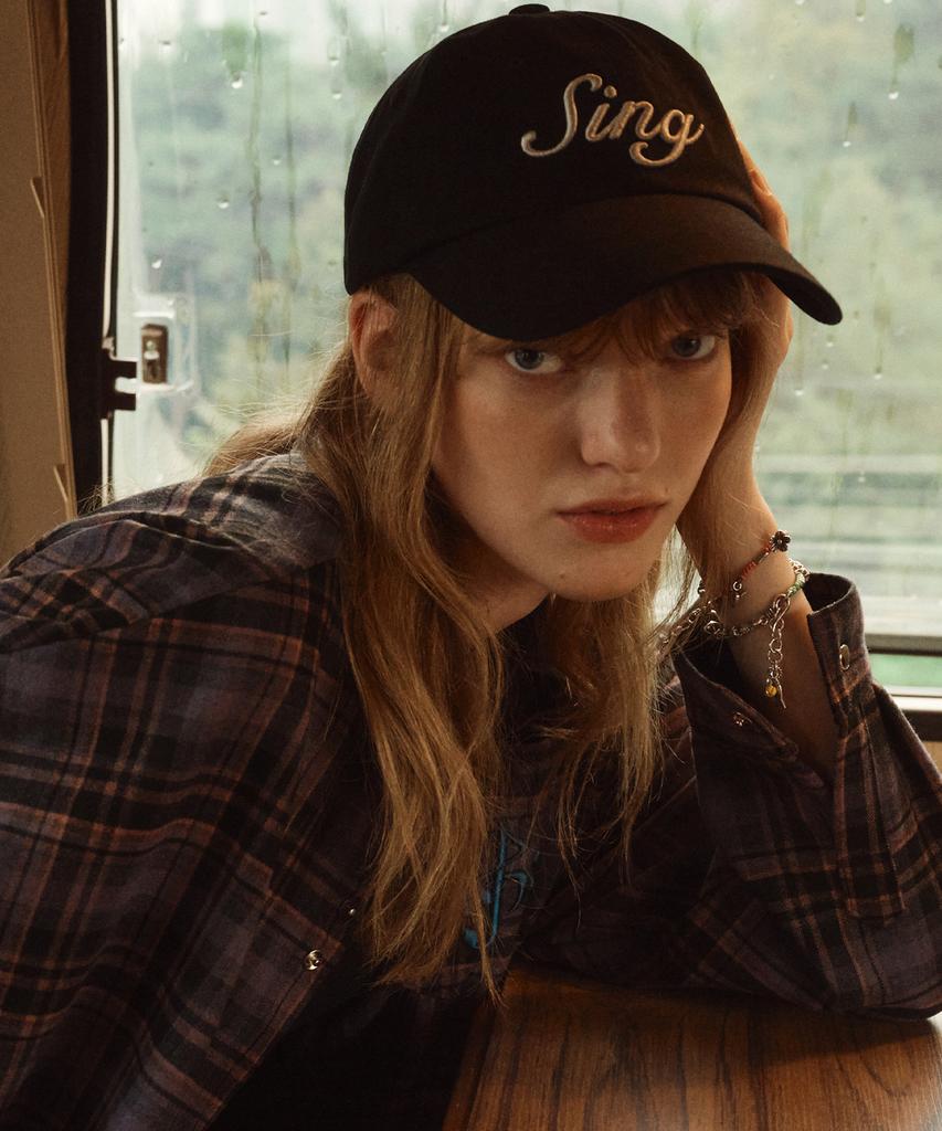 2113 STUDIO Sing Logo Ball Cap Black