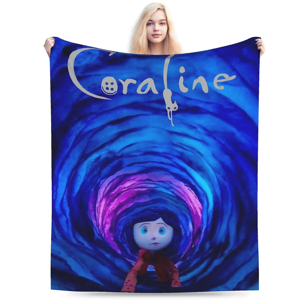 Coralines Flannel Blankets Winter  Warm Bedding Throws for Girls Boys Living Room Funny Bedspread Sofa Bed Cover