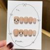 Hand-painted Cartoon Puppy Hand-worn Nail Magic Mirror French White Nude Simple Nail Patch Fake Nails
