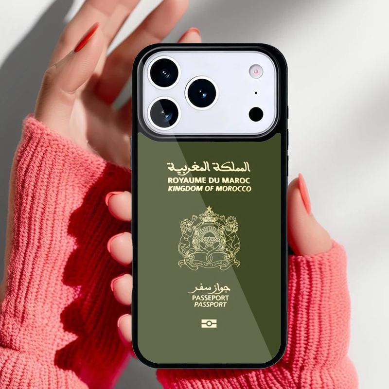 Morocco Flag Coat Of Arms Phone Case for iPhone 17 Air 16e 15 14 13 Pro Max Back Cover for 12 11 Pro Coque