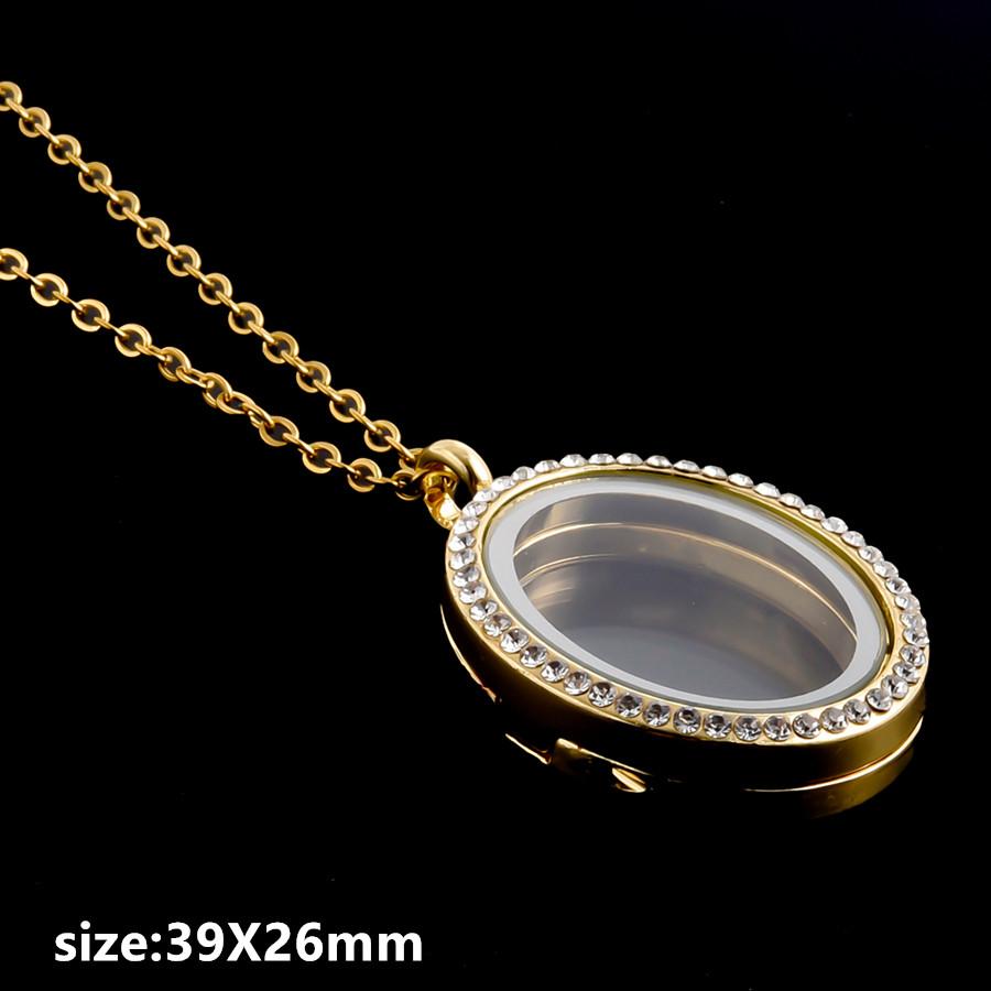 1pcs Alloy Pendant Magnet Locket Necklace Water Droplet Rectangle Heart Necklaces For Women Men DIY Photo Stainless Steel Chains