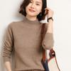 Autumn and Winter Women's Sweater Half High Neck Bottom Knit Sweater Pullover Long Sleeve Sweater