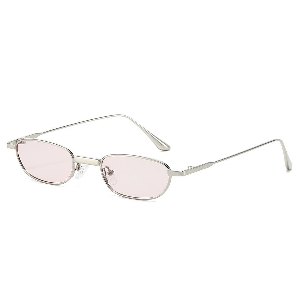 Luxury Small Frame Rectangular Women Sunglasses  Fashion Brand Transparent Ocean Lens Design Metal Frame Men Glasses Uv400
