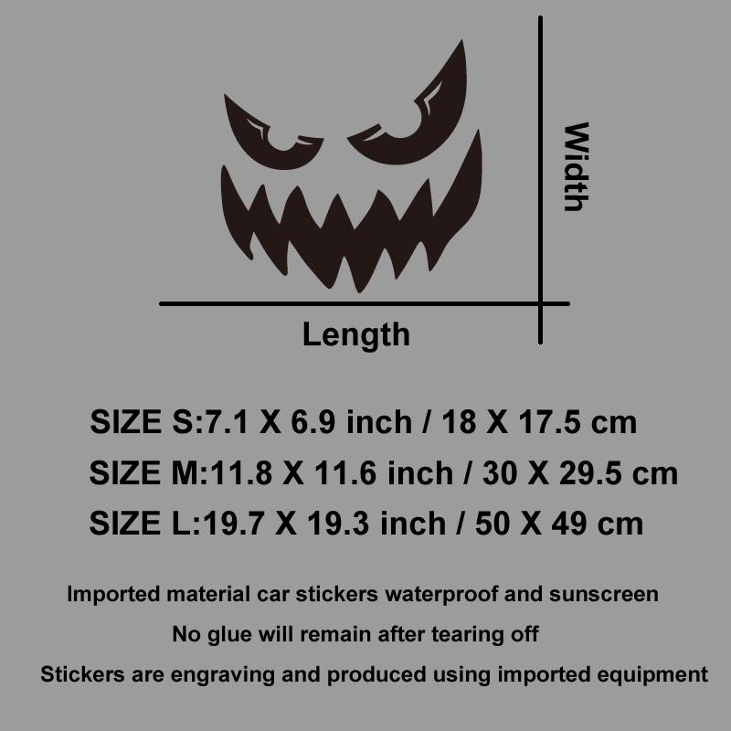 Happy and Evil Devil Smile Decals & Bumper Creative&funny Stickers for Cartoon Fans&lover,high Quality for Car Trucks Motorcycle