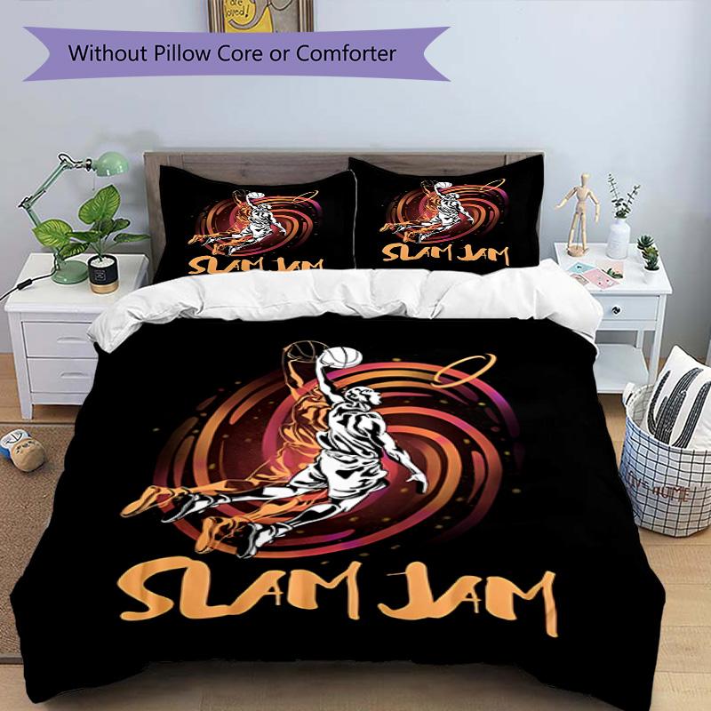 3pcs Duvet Cover Set (1*Duvet Cover + 2*Pillowcase, Without Core), SLAM DUNK Print Bedding Set, Bedroom Decor, All‑Season, Birthday Gift