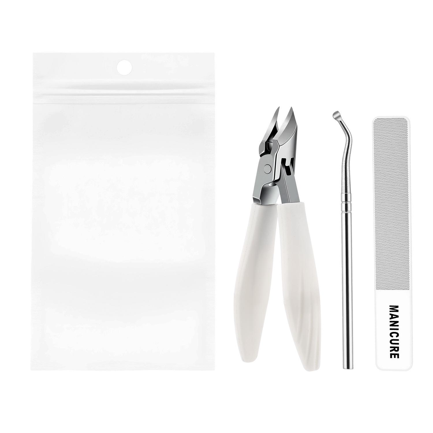 Super Sharp German Ingrown Nail Clipper Set with Oblique Mouth & Large Opening for Pedicure