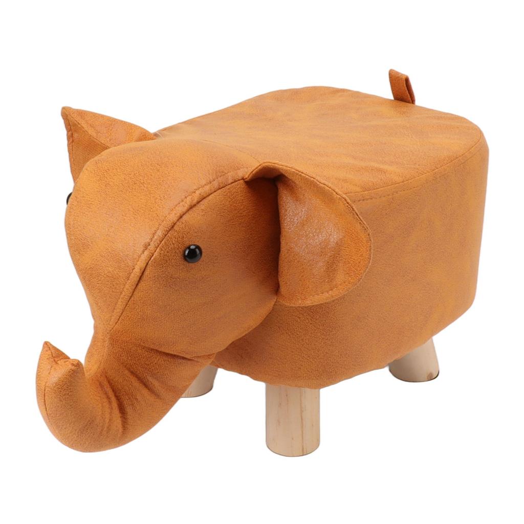 Animal Footstools Lovely Cartoon Innovative Elephant Upholstered Stool for Nursery Bedroom Playroom