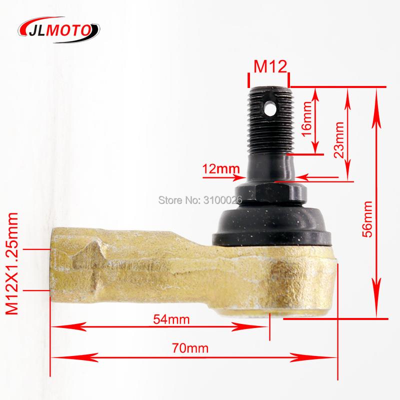 M12 Steering Tie Rod End Kit Ball Joints Fit For Yamaha ATV GRIZZLY 450 4x4 KODIAK 400 4x4 Auto ATV UTV PARTSc