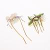 1Pcs Cool Jade Orchid Flower Hairpin For Women Chinese Style Flower Hair Stick Handmade Jewelry Hair Accessory Hanfu Hair Comb