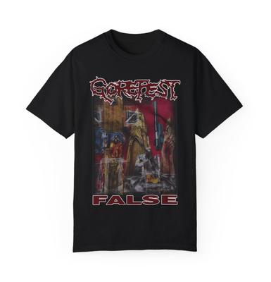 Gorefest Falsches DTG-bedrucktes T-Shirt – Neues Metal-Band-T-Shirt, Beidseitiger Druck
