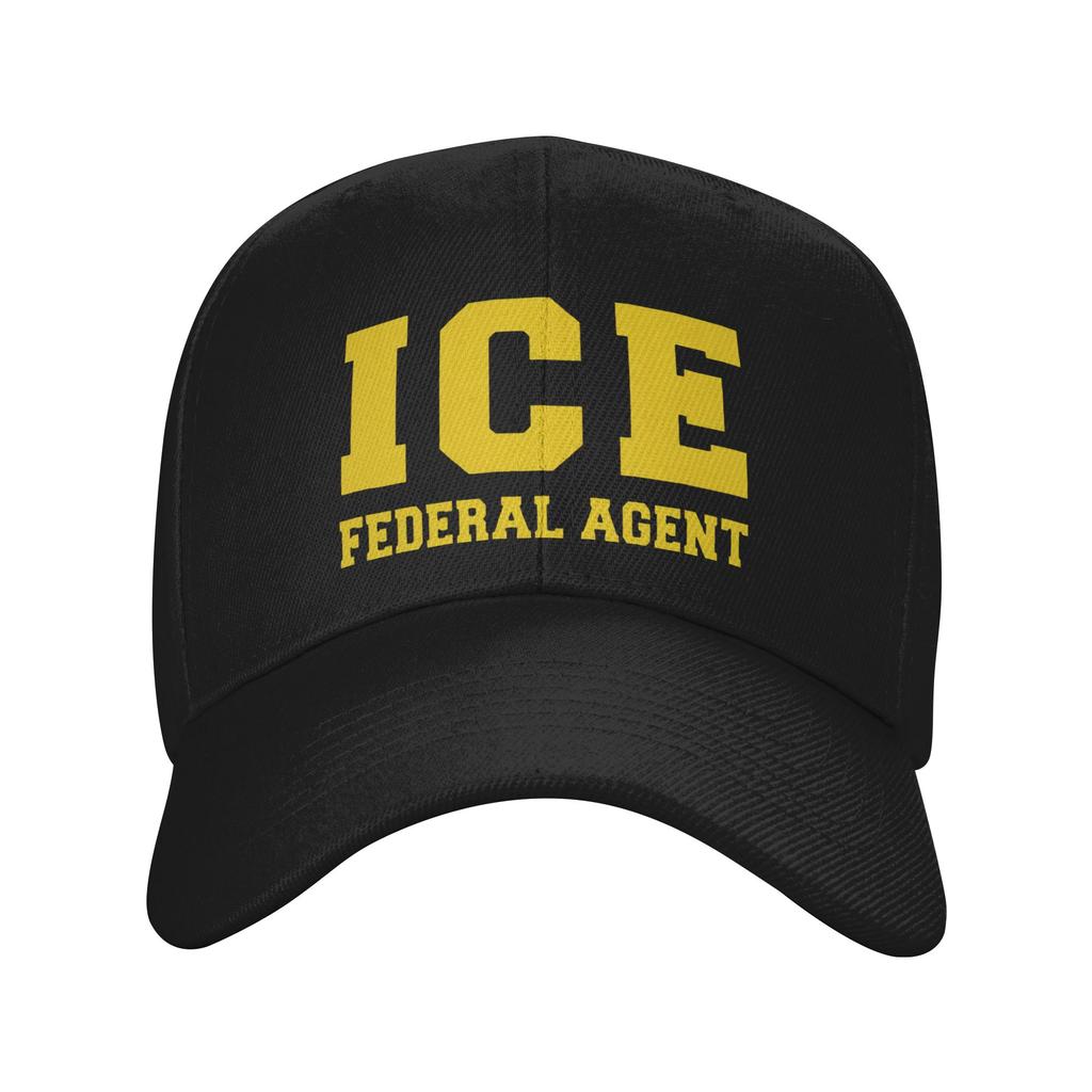 ICE Federal Agent Immigratio Sun Baseball Cap Spring Unisex Men Print Trucker Hat Hot Sale y2k Retro Outdoor Gym Baseball Caps
