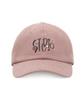 Eondeokeonteulolseutyudio Studded Logo Ball Cap Ball Cap / Jewel Stud / Batik Pink