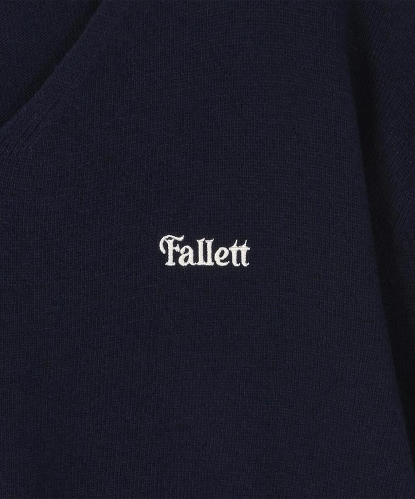 FALLETT Small Story Logo V-Neck Knit Navy