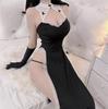 Schwester-Uniformen, Cosplay, sexy Versuchung, dünn, V-Ausschnitt, necken, erotisches Kostüm, Tanga, dreiteiliges Set
