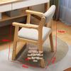 Solid Wood Armchair with Soft Padding and Backrest for Office or Elderly Use