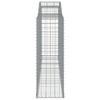 Vidaxl Kosze Gabionowe, 9 Szt, 300X50X140/160 Cm, Galwanizowane Żelazo
