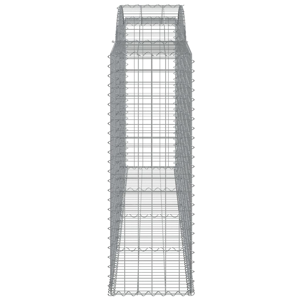 Vidaxl Kosze Gabionowe, 9 Szt, 300X50X140/160 Cm, Galwanizowane Żelazo