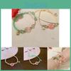 Summer Pink Geometric And Green Peace Knot Bracelet With Appeal Vintage