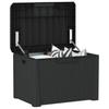 Vidaxl Garden Box With Seat Cushion, Anthracite, 125 L, Pp