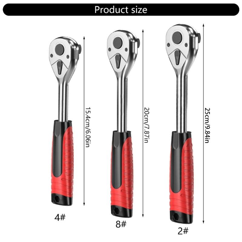 Extendable Spanner Ratchet Wrench Automatic Rapid Release Handle For Vehicle Repair Automotive Maintenance 1/4 1/2 3/8