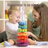 Yiying Cognitive Rainbow Rotating Tower Toy for Toddlers - Educational Geometric Stacking & Spinning Rings
