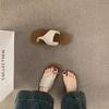 Fashion Casual Cover Toe Flat Slippers Women's Summer Wear 2025 New Seaside Vacation Beach Shoes Roman Cool Slippers