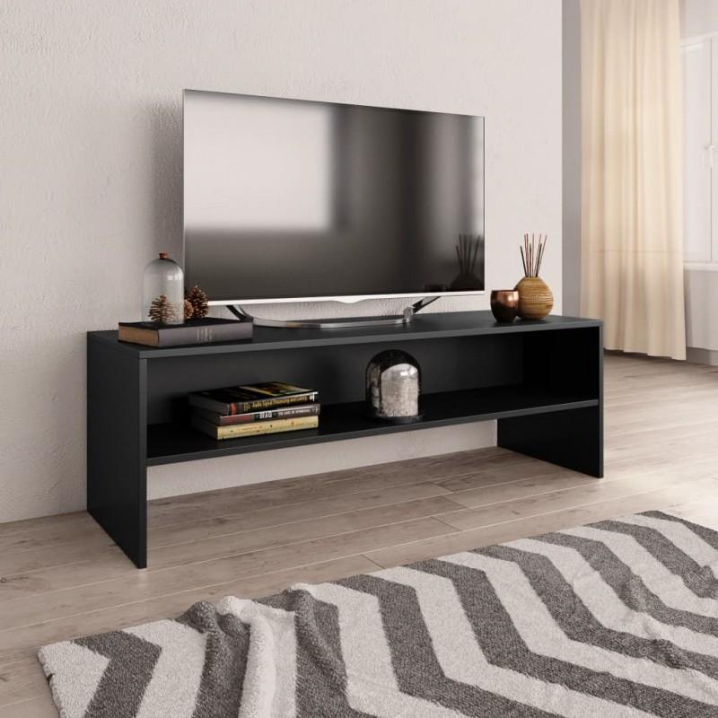 Day and Night - Day and Night Black Plywood TV Cabinet 120x40x40 Cm