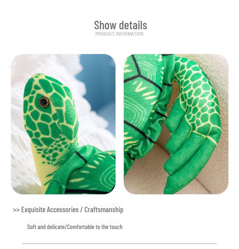 Plush Sea Turtle Pillow - Aquarium Souvenir Doll Gift
