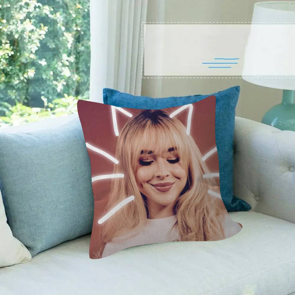 Singer Sabrina S Carpenter Square Pillow Cover for Bedroom Room and Living Room Sofa Decorative Cushion Cover