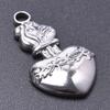 No Fade Titanium Pendant Skull Fire Heart Charm In Bulk DIY Stainless Steel Charms For Jewelry Making Necklace Keychain Earrings