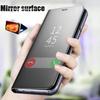 Husă cu oglindă transparentă pentru Samsung Galaxy A54 A53 A14 A04S S21 S22 S23 Ultra Plus Xiaomi Redmi Note 11 iPhone 14 13 12 Pro Max Husă din piele