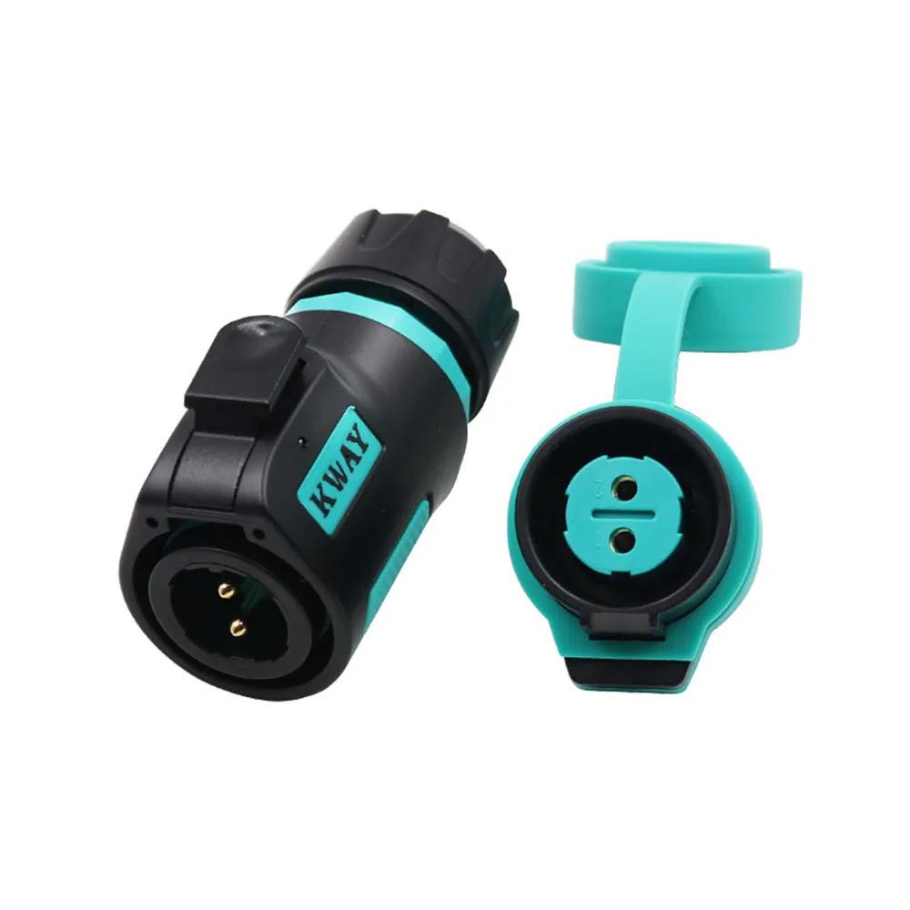 KWAY K20 Bulkhead Connector M20 Industrial 2 3 4 5 7 9 12Pin Soldering 12V Male Plug Female Socket Panel Mount Waterproof IP68