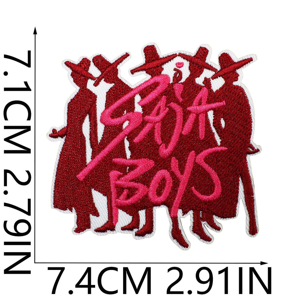 Cartoon Girl Embroidery Cloth Sticker Devil Computer Embroidery Label Colored Love Patch Sticker Blue And Black Crow Chapter Boy Ironing