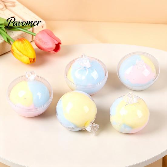 High Elasticity Stress Ball Wax Cracking Squeeze Toy, Rainbow Gradient Fidget Sensory Toy Relief Crispy with Protective Cover, Party Favors
