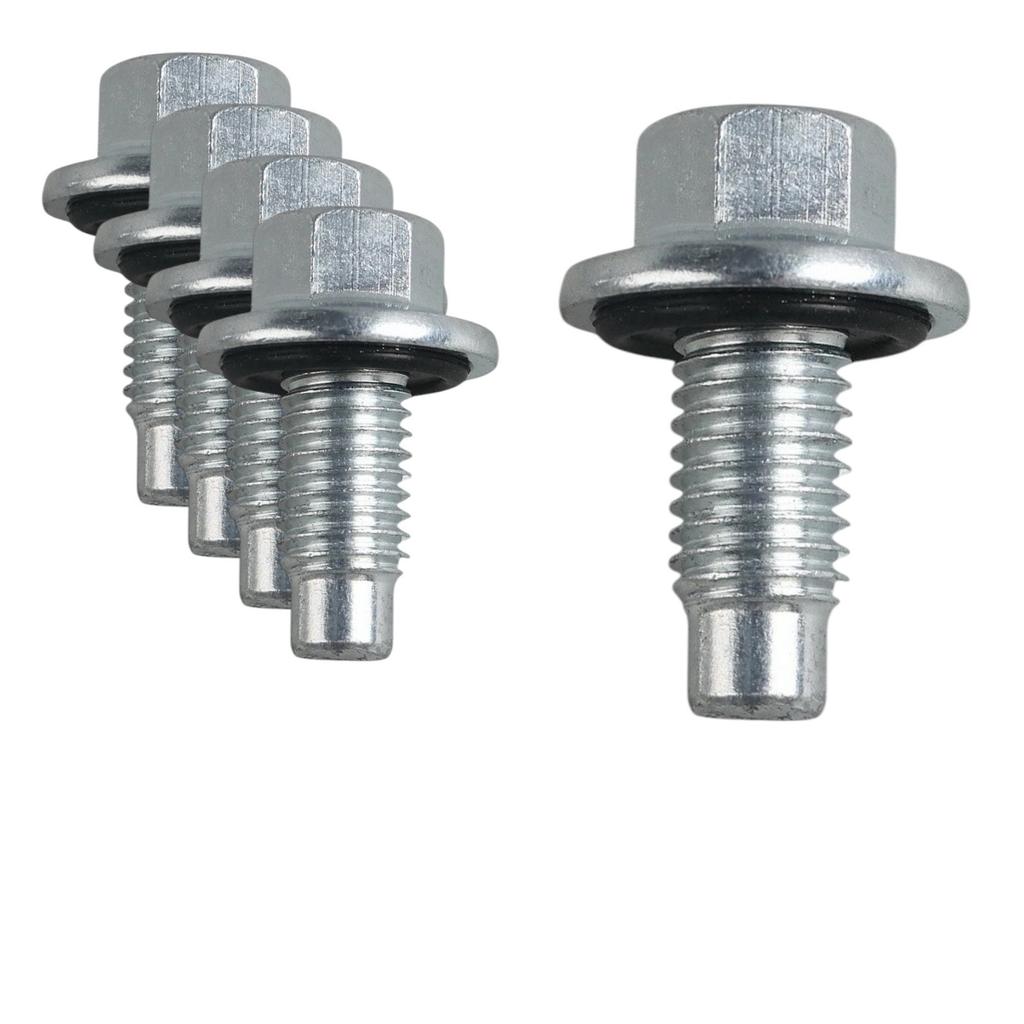 10 x Oil Drain Plug W/Gasket M12-1.75, Head Size 15mm .Length: 25mm