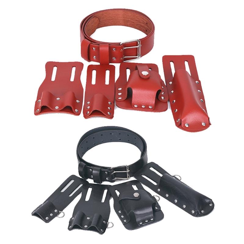 5 in 1 Leather Tool Belt Pouch Suitable for Water Electricians Decorator Perfect for Electrical Electrician Construction