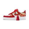 Air Force 1 Red Bird Golden Step Abrasion Resistant Low Top Skateboard Shoes Unisex Red CW2288-111(Team1176-)