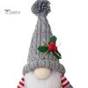 Acrylic Festive Party Supplies Faceless Plush Doll, Christmas Tree Hanging Ornaments, Knitted Rudolf Stuffed Holiday Ornaments Toy, Nordic Window