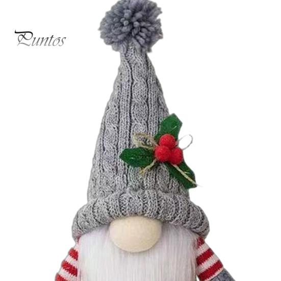 Acrylic Festive Party Supplies Faceless Plush Doll, Christmas Tree Hanging Ornaments, Knitted Rudolf Stuffed Holiday Ornaments Toy, Nordic Window