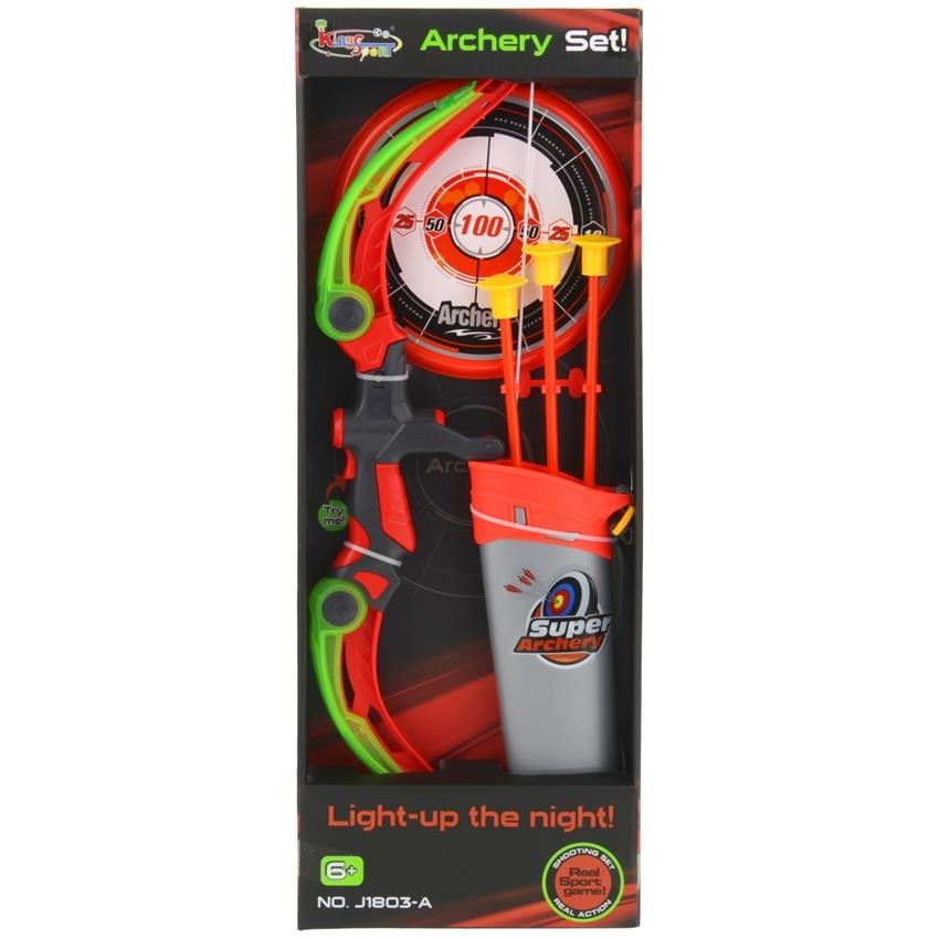 Archery Set for Kids - Glowing Bow, Arrows, Target, Sports Toy