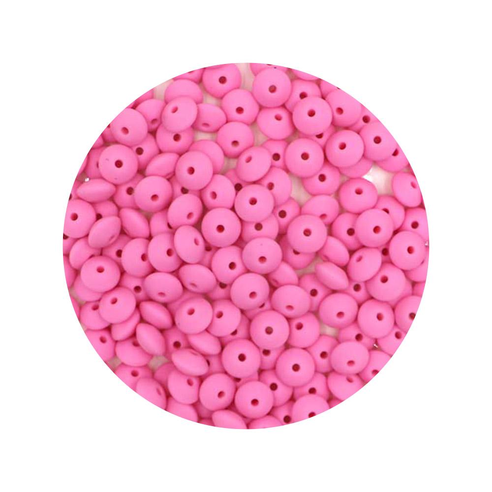100Pcs 12mm Silicone Lentil Beads Round Spacer Beads Silicone Abacus Bead DIY Bracelet Necklace Handmade Jewelry Accessories